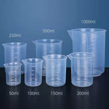 Graduated Cylinder Reusable Lightweight Measuring Cup for Kitchen Laboratory Test Plastic Portable Stackable(50ml)