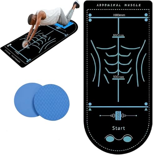 Exercise Ab Roller Mat and Knee Foam Pad Set – Arch Shaped Thick Non-Slip Exercise Pads for Core & Home Workouts, Pack of 2