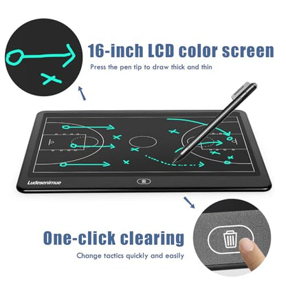 16 inch Electronic Basketball Coaching Board | LCD Basketball Tactics Board With Stylus Pen, Basketball Coach Essentials