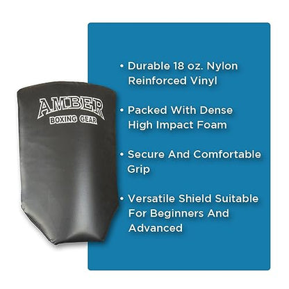 Amber Fight Gear Thai PowerKick Shield - A Revolutionary Training Companion for Perfecting Kicks for Boxing, Mauy Thai and Other Martial Arts