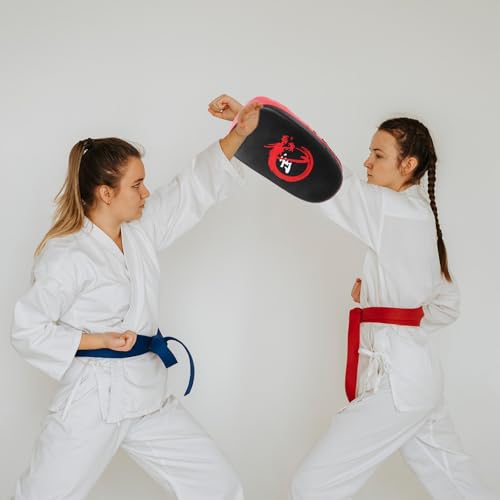 Didiseaon Kickboxing Kick Shield Curved Thickened Leg Pad Red 1pcs Boxing Kicking Strike Shield Martial Arts Sparring Gear for Taekwondo Training