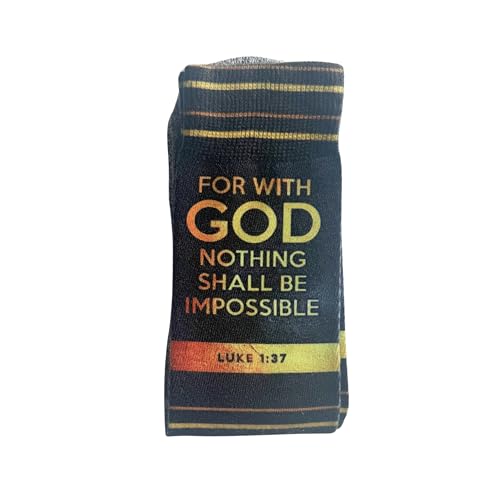 Men's – Christian Crew Socks for Men with Scripture | Moisture-Wicking | Easter Gift Idea - color: Possible With God (Luke 1:37)