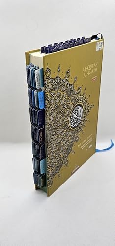 Al Bayan Quran Tabs - 114 Surah + 6 Blank +30 Juz Tabs - Premium Vinyl with Gold Foil Lettering - Laminated Quran Indexing System with Alignment Guide (Vibrant - English) - color: Vibrant - English