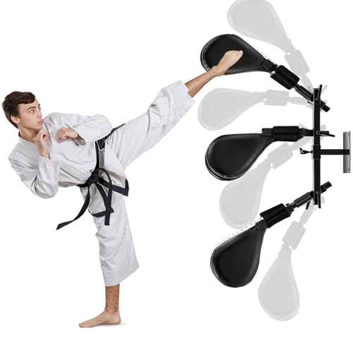 Seenelling Taekwondo Kick Pads Boxing Pads Taekwondo Karate Sparring Gear Boxing Paddles Kicking Targets Martial Arts Training Equipment with Mounting Bracket for Youth Men - color: Black, size: 3 Kicking Targets
