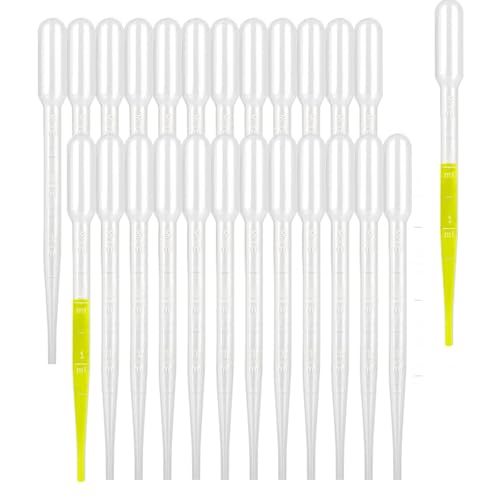 50 PCS 3ml Dropper Pipettes - Disposable Pipettes Dropper for Accurate Liquid Transfer, Perfect for Essential Oils, Resin, Crafts, Labs - Plastic Pipette, Droppers - size: 3 ML