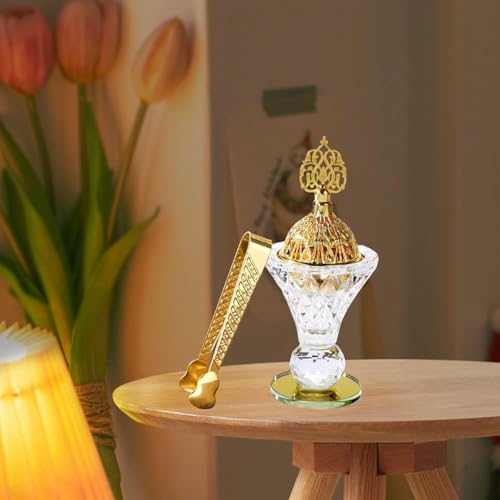 Glass Incense Burner Set Arabian Incense Holder Ornament Wedding Gift Creative Home Decor Home Fragrance for Party Study Room - style: Style B