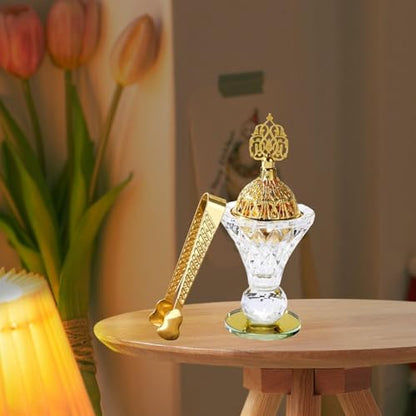 Glass Incense Burner Set Arabian Incense Holder Ornament Wedding Gift Creative Home Decor Home Fragrance for Party Study Room - style: Style B