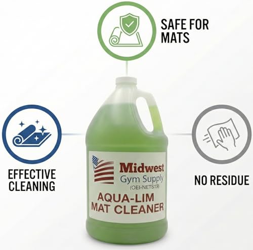 Gym Mat Cleaner – 1 Gallon Vinyl & Rubber Mat Cleaner for Gymnastics, Wrestling, BJJ & Home Gym Mats – Safe for Vinyl, Leaves No Chalk Residue