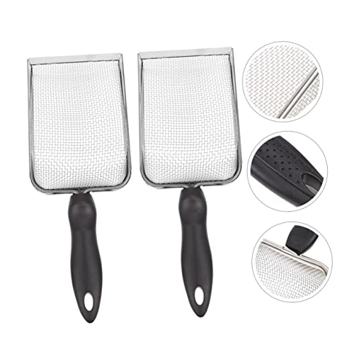VANZACK 2pcs Stainless Steel Reptile Shovels for Convenient Litter Cleaning Substrate Tool for Tortoises Lizards Snakes and More Practical Accessory for Reptile Care