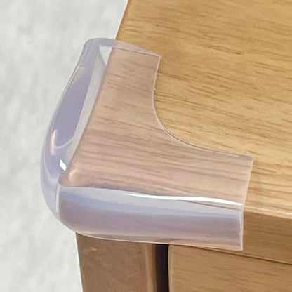 Food-Graded Silicone Clear Corner Protectors, Baby Proofing Table Edge Guards, Pre-Taped Adhesive Soft for Kids Child Safety Proof, Cabinets Counter Furniture Bumpers (4, 3/5x3/5 in (Width)) - size: 3/5x3/5 in (Width)