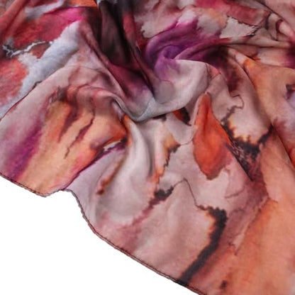 Hijab Scarf for Women Fashion Printed Modal Hijab Head Wrap Scarves Lightweight Long Scarf Shawls - color: Watercolor a