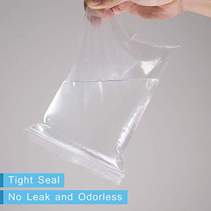 iMailer - 100 Count - 5" x 7" Small Zip Bags - Clear Reclosable Zip Plastic Poly Bags 2 Mil with Lock Seal Zipper for A2 A4 A6 Cards & Envelopes, Bakery, Cookies, Treats - size: 5" x 7"