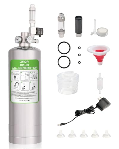 4L Co2 Generator System with Dual Gauge Display Pressure Gauge,DIY Co2 Generator System Kit, Automatic Pressure Relief Valve Bubble Counter for Plants Aquarium, Stable Output | DIY Co2 Generator System Kit, Automatic Pressure Relief Valve Bubble Counter,