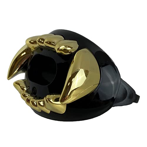 Battle Sports 3D Apex Predator Oxygen Football Mouthguard, Gold Chrome | Maximum protection, Safe secure comfortable fit, Built-in airflow channels, Advanced composite material, No boiling required - color: Gold Chrome