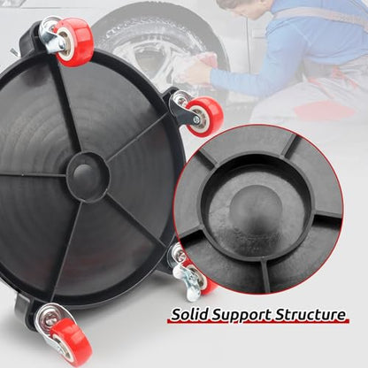 Bucket Dolly 5 Gallon with Wheels,360°Rolling Car Wash Buckets Dolly for 2.5 to 5 Gallon Buckets with Bucket Insert,Cleaning Brush,Supports Up to 300 lbs - size: A