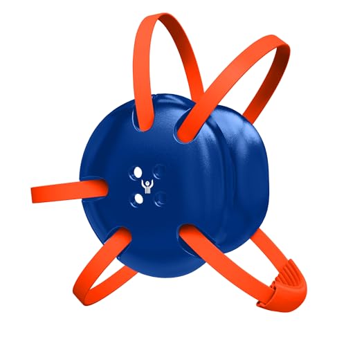 Classic Wrestling Headgear Royal Blue Straps Earguard Adult Grappling Head Gear Ear Guards MMA Jiu Jitsu (Orange w/Royal Blue Straps)