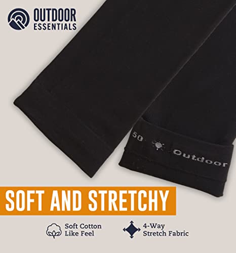 OutdoorEssentials UV Sun Sleeves for Men & Women, Cooling Arm Sleeves UPF 50+ | Golf, Tattoo Cover Up, Sun Protection - color: (6 Pairs): 2 Black, 2 Dark Gray, 2 White