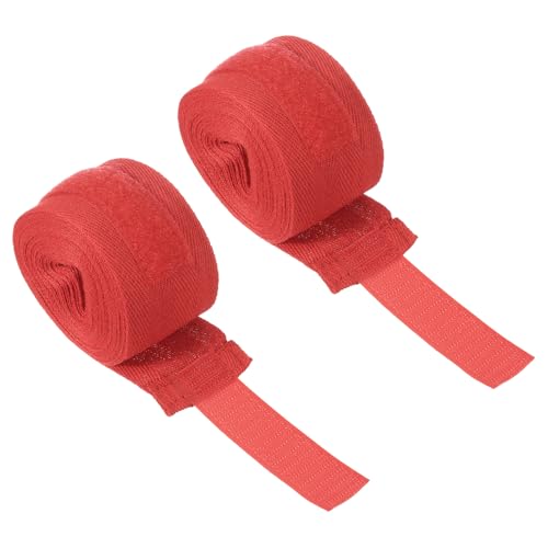 PATIKIL Boxing Hand Wraps, Elastic Boxing Wraps Cotton Fist Mitts Wrist Straps Protection for Muay Thai Martial Art - color: Red, size: 197 inch