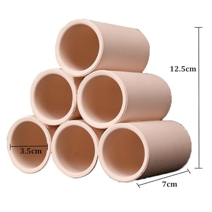 Aquarium Cave Ceramic Shelters - Shrimp and Small Fish Habitat, Breeding Tube, Hiding cave,Aquarium Decorative 3/6/Single Holes,6 Way Pipe - color: 6 Way Pipe