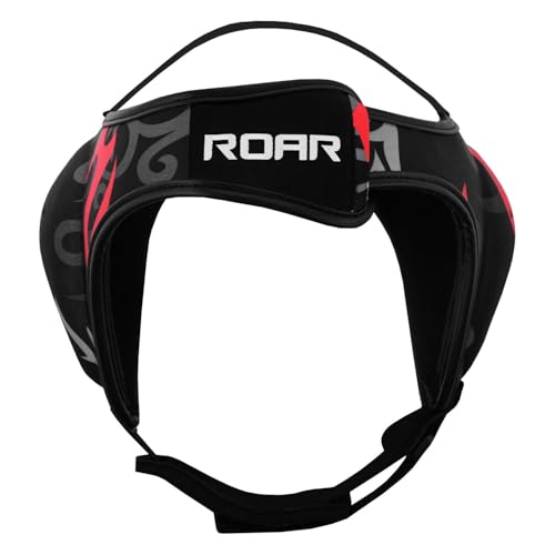 ROAR-INT Wrestling Headgear Men BJJ Ear Guard Protection MMA Grappling Cauliflower Helmet - color: Eagle-Red (Pack-1)