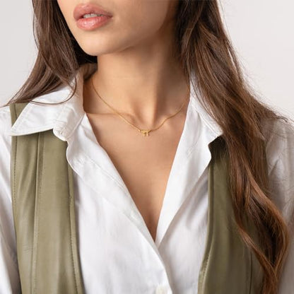 Personalized Japanese, Arabic, Hebrew, Greek, Chinese, Cyrillic, Hindi Name Necklace for Woman, Her, Men, Him - Custom Made with Any Name - Unisex Jewelry Gift for Mother's Day, Father's Day, Birthday - color: 18k Gold Plated, style: Hebrew