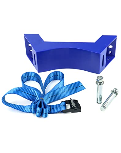 QWORK Cylinder Wall Mount Bracket, 4 Pack 4''-12'' Cylinder Bracket Tank Bracket with Screw for 1 Cylinder (Small),Blue