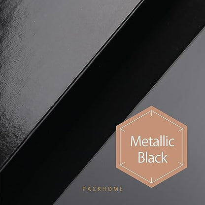 PACKHOME Large Gift Box 13.5x10x3.5 Inches, Sturdy Shirt Box with Magnetic Lid for Multiple Occasions (Glossy Black) - color: 13x9.7x3.4 Inch-Black-Pack of 1