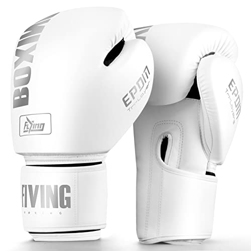 Boxing Gloves for Men&Women,Training,MMA,Sparring,Muay Thai,8oz-16oz - color: White, size: 16oz
