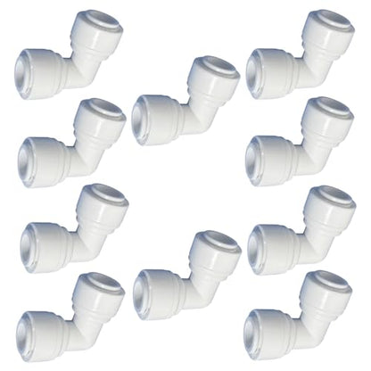 10 Pack 3/8 RO Tubing Elbow Connector 90 degree 3/8 Water Line Fittings Push to Connect Fittings for RO/DI Water Filter System/aquarium - style: 3/8" elbow connect(10)