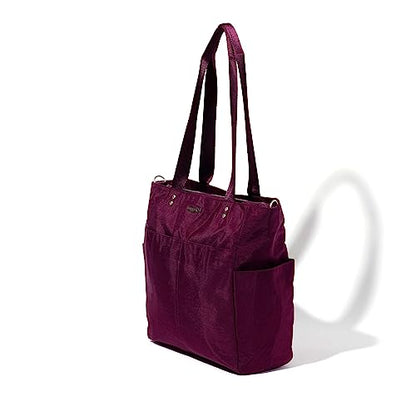 Baggallini Carryall North/South Tote - color: Mulberry