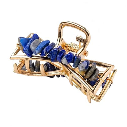 Natural Lapis Lazuli Elegant Gravel Crystal Decorative Jewelry,Crystals and Healing Stones,Use Everyday Hair Styling - color: Lapis Lazuli