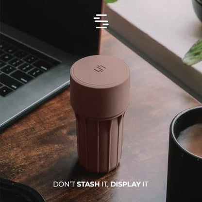 Staze Air Tight Smell Proof Container (148ml) – Vacuum Seal Jar - Waterproof Food Storage Canister, Portable Small Smell Proof Jar for Coffee, Herb, Spice & Gummies - (AUTUMN TRIO) - color: AUTUMN TRIO