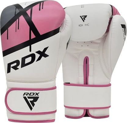 RDX Women Boxing Gloves for Training Muay Thai Maya Hide Leather Ladies Mitts for Fighting, Kickboxing, Sparring EGO Glove for Punch Bag, Focus Pads and Double End Ball Punching - size: 12oz