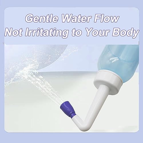 Portable Handheld Personal Hygiene Refresher Toilet Butt Cleaner Travel Bidet Spray Bottle for Home 450 ml. - color: Blue