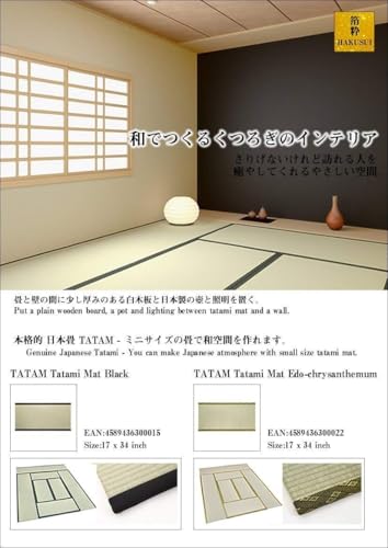 HUAWELL Japanese Traditional Interior Igusa Unit Tatami 1 Inch Thickness (Brownish Green, 30cm*30cm) - color: Brownish Green, size: 12" x 12" (Rectangular)