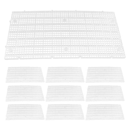 Abaodam 10pcs Plastic Egg Crate Divider Panel 30x15cm Aquarium Grid Mesh Bottom Filter Board for Fish Tank Separation and Breeding Isolation