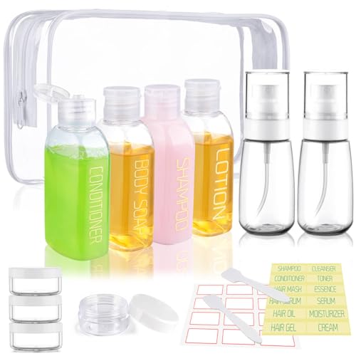 Cosywell Travel Size Bottles for Toiletries 11PCS TSA Approved - color: D-Transparent