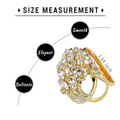 3pcs Fashion Scarf Ring Clip 3 Rings Silk Scarves Clip For Women Shawl Clip Buckle Gold Smooth Scarf Brooches Buckle - color: Scarf Clip G-2pcs