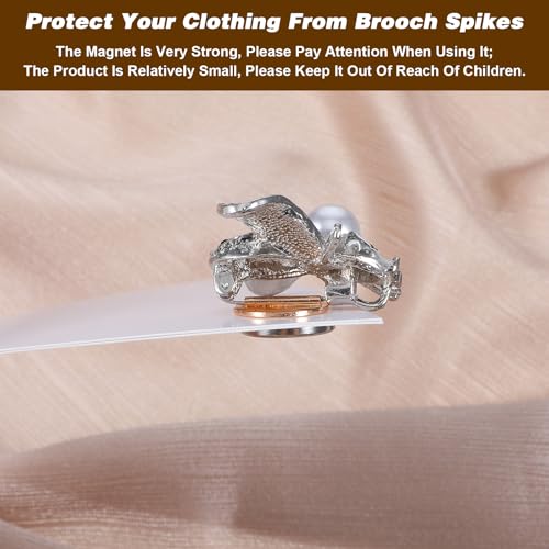 6Pairs Magnetic Brooch Converter Mini Hijab Pins Back Invisible Boutonniere Magnets Pin Converter Multi-Purpose Metal Clothing Clasps for Women Scarf Shawls Accessories Thin Fabric