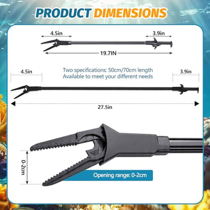 Gisafai 2 Pcs Plastic Aquarium Tongs Long Multi Purpose Trimming Feeding Aquarium Tools for Fresh Water Saltwater Fish Tanks Coral Plant (20 Inch) - size: 20 Inch