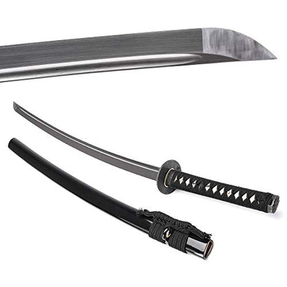 siwode Katana Handmade Full Tang Sharp, Alloy Tsuba Japanese Samurai Sword High Carbon Steel 1060,T10 1095, 40-Inch - color: Xingxiazhanyi