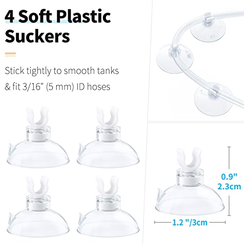 Pawfly 7 Feet Airline Tubing Standard Aquarium Air Pump Accessories with Air Stones, Check Valves, Suction Cups and Connectors