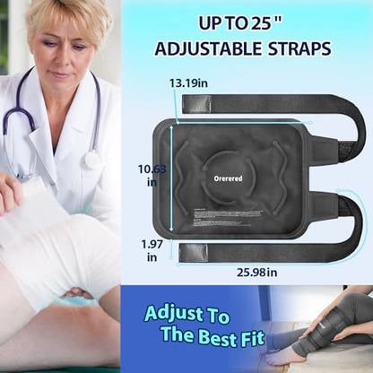 Ice Packs for Injuries Reusable, Knee Gel Ice Pack Wrap Pain Relief for Knee Replacement Surgery, Swelling, Meniscus Tear, ACL, Sports Injuries, Bruises and Arthritis, Elbow Ice Pack Black - color: Knee Ice Wrap-black
