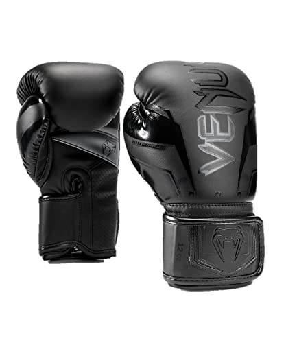 Venum Elite Evo Boxhandschuhe - color: Black/Black, size: 12 oz