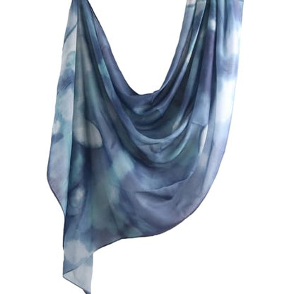 Hijab Scarf for Women Fashion Printed Modal Hijab Head Wrap Scarves Lightweight Long Scarf Shawls - color: Watercolor H