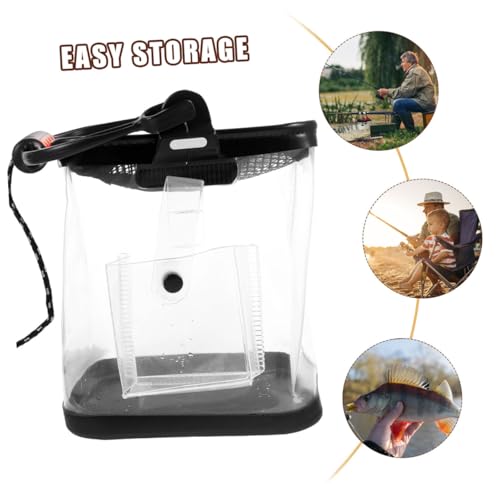 Yardwe Thick Fishing Bucket Portable Folding Live Fish Container Anti-Leak Design for Outdoor Fishing Camping