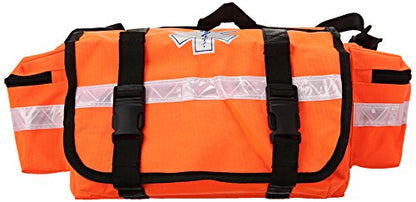 Dealmed First Responder Trauma Bag - Empty EMS Equipment Kit - Orange Professional Emergency Organizer Medium - color: Orange