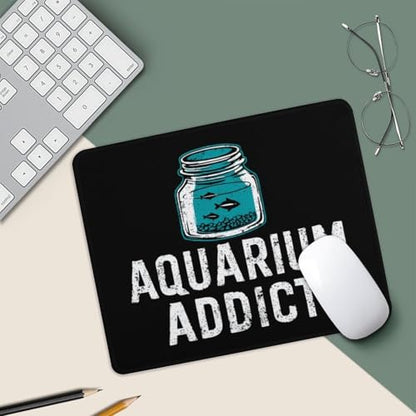 Addicted to Aquarium Mouse Pad Non-Slip Rubber Base Mousepad Computer Gaming Mat - size: 9.8"x11.8"