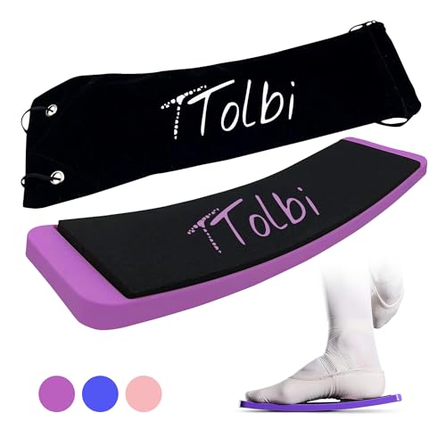 Turn Board for Dancers and Skaters, Ballet and Figure Skating Spinner | Off-ice trainer to improve spins, turns and balance for ballet, ice skating, cheer and gymnastics, all levels - color: Purple