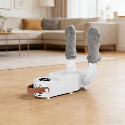 Boxing Glove Dryer with Smart Display, Portable Fresh Strike Glove Dryer, Constant Temperature Punching Gloves Dryer with Adjustable Heat & Timer for Boot Glove (White#B) - color: White#B